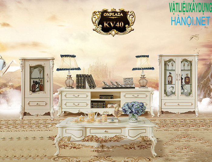 Kệ tivi đẹp phong cách cổ điển