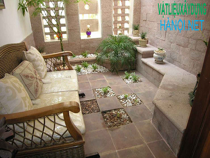 Dựa vào thiết kế tổng quan xung quanh để có chọn màu gạch lát sân thượng phù hợp