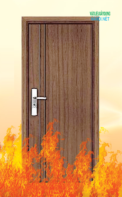 Cửa gỗ công nghiệp chống cháy MDF cao cấp, giữ gìn an toàn tuyệt đối