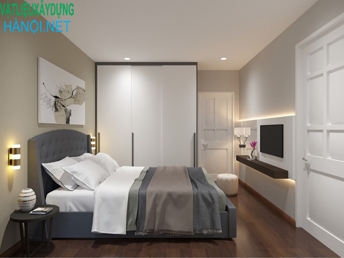 Mẫu 2: Sự nhẹ nhàng trong phòng ngủ có tranh treo tường làm điểm nhấn