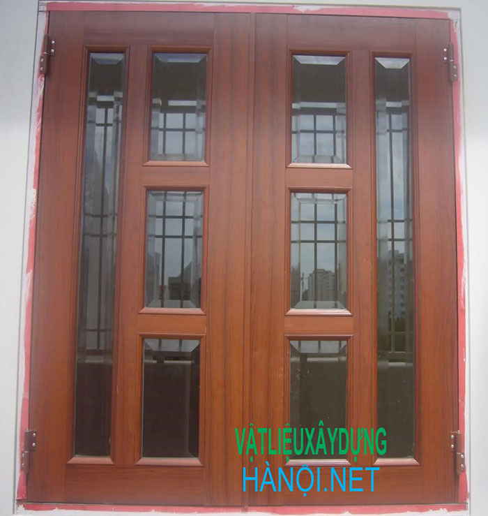 Cửa sắt giả vân gỗ - Những mẫu cửa sắt giả gỗ đẹp làm cửa chính