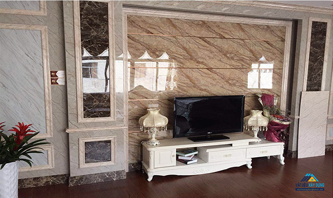 Gạch giả hoa cương sang trọng cho phòng khách