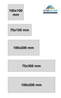 Kích thước gạch thẻ