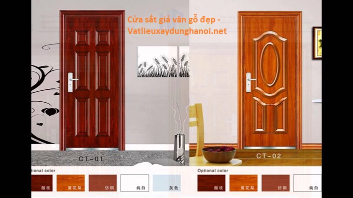 Chọn màu sắc cho cửa sắt giả vân gỗ đẹp