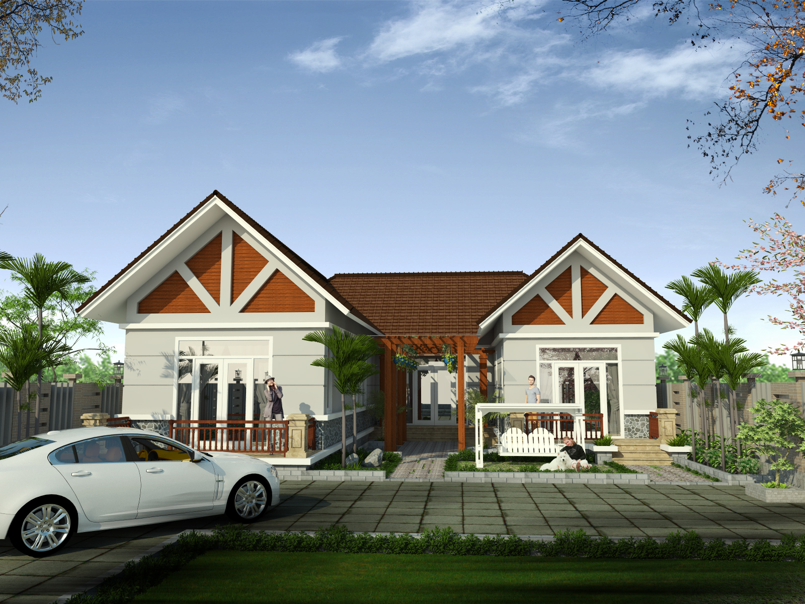 Thiết kế nhà ở sử dụng nhiều đường cong