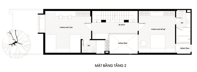 Phối cảnh mặt bằng nhà ống 100m2