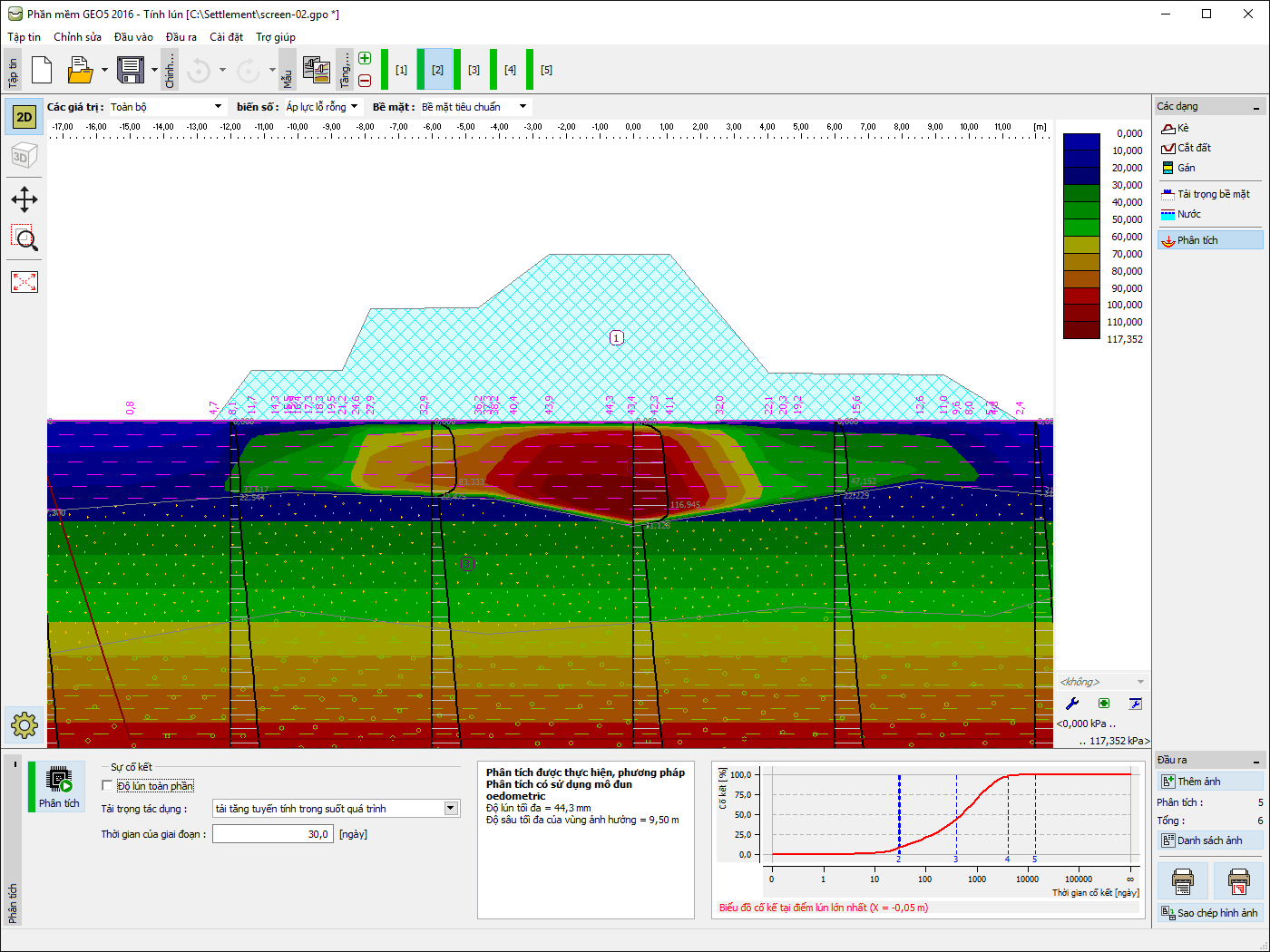 Tính lún theo phương pháp cộng lún từng lớp