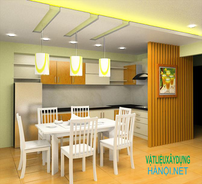 Đảm bảo vệ sinh và ngăn mùi là những tính năng hiệu quả của vách ngăn bếp.