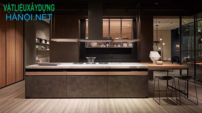 Nội thất phòng bếp có chất liệu bền, dễ lau chùi