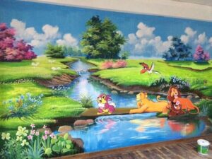 Vẽ tranh tường tại Vĩnh Phúc