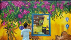 tranh tường hoa giấy