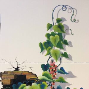 vẽ dây leo tường