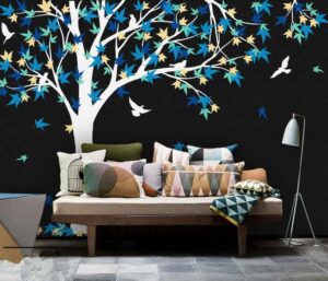 vẽ cây trang trí tường