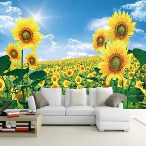 vẽ tranh tường hoa hướng dương