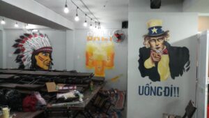 tranh tường quán nhậu