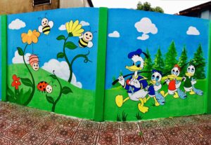 tranh tường trường tiểu học