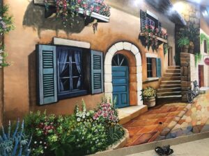 vẽ cửa sổ trên tường