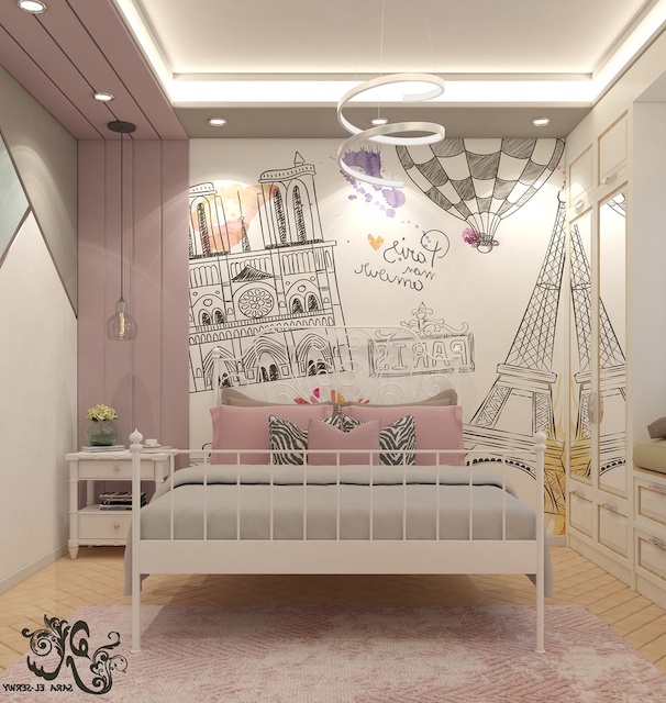25 Gợi ý Vẽ tường phòng ngủ cute đẹp dễ thương tham khảo trang trí