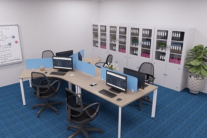 mẫu văn phòng làm việc 30m2