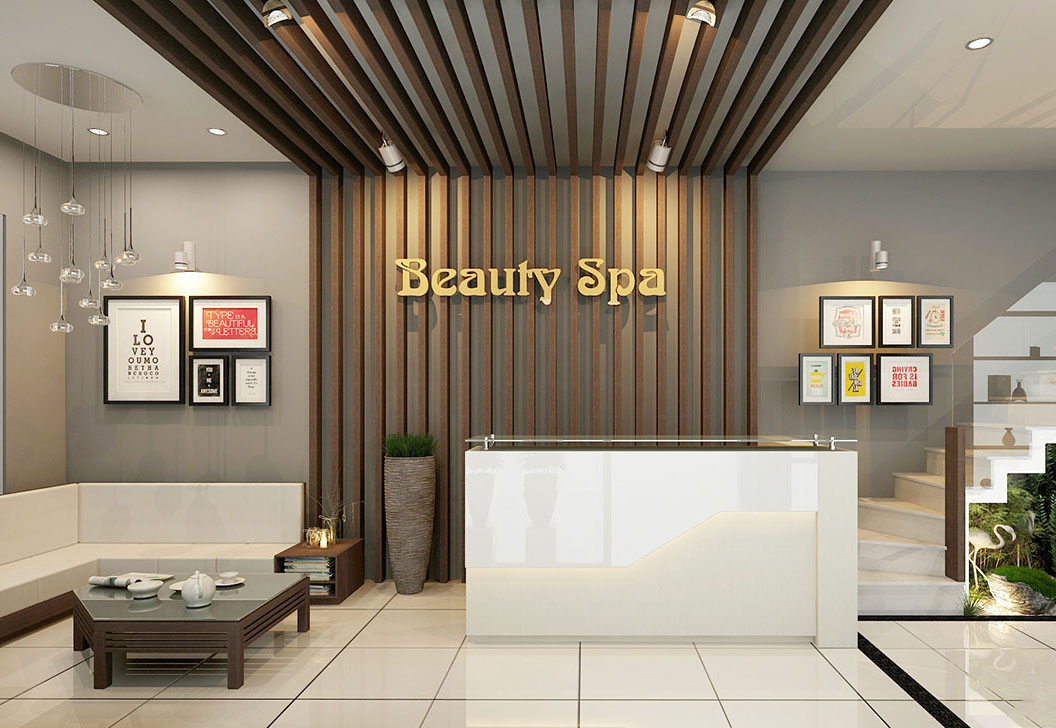 Mẫu quầy lễ tân spa hiện đại Mẫu quầy lễ tân spa hiện đại