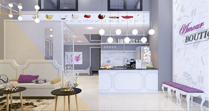 Mẫu quầy lễ tân spa hiện đại Mẫu quầy lễ tân spa hiện đại